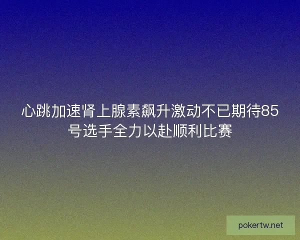 心跳加速肾上腺素飙升激动不已期待85号选手全力以赴顺利比赛